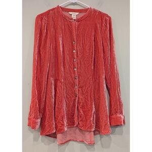Sundance Red Velvet Button Down Shirt